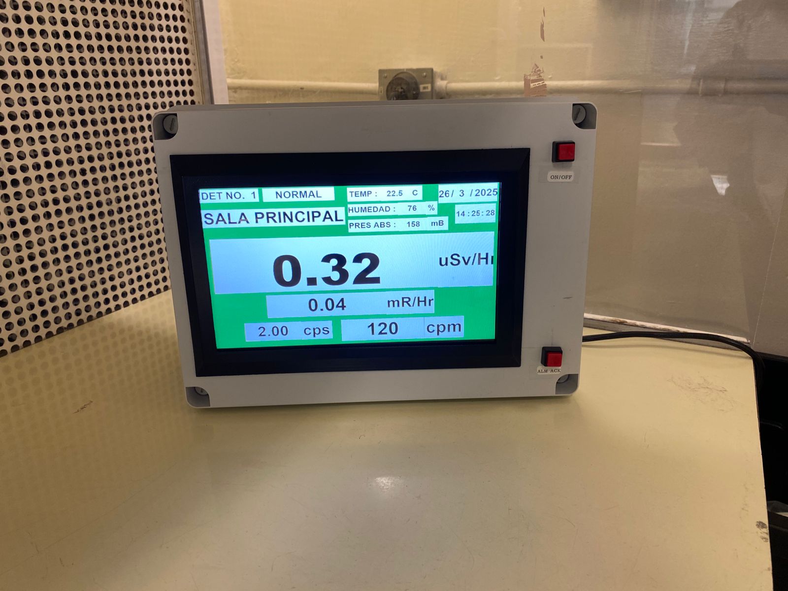 Desarrollo del Prototipo de Monitor de Exposición Radiológica para la Planta de Producción de Radiofármacos