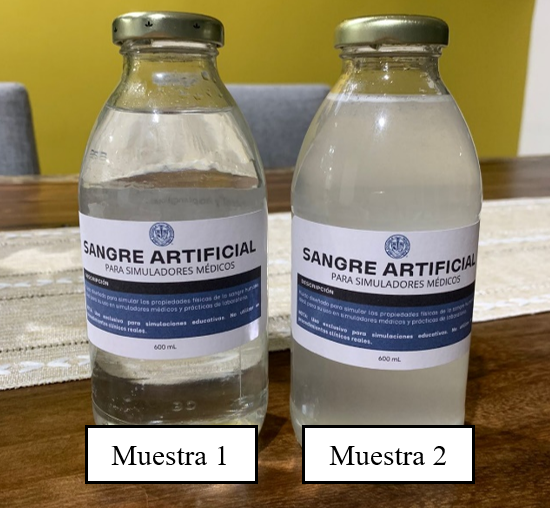 ELABORACIÓN DE SANGRE ARTIFICIAL CON PROPIEDADES HEMODINÁMICAS PARA LA FORMACIÓN EN CATETERISMO ENDOVASCULAR