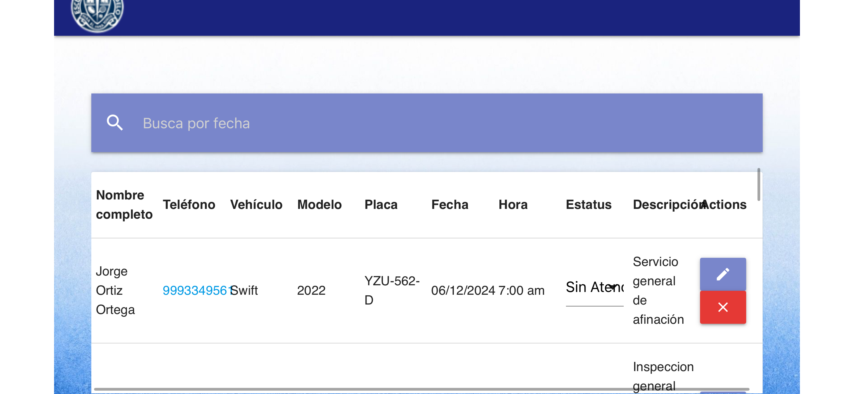 Implementación de mejora en el servicio automotriz