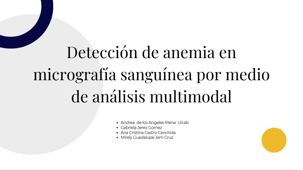 Detección de anemia en micrografía sanguínea por medio de análisis multimodal